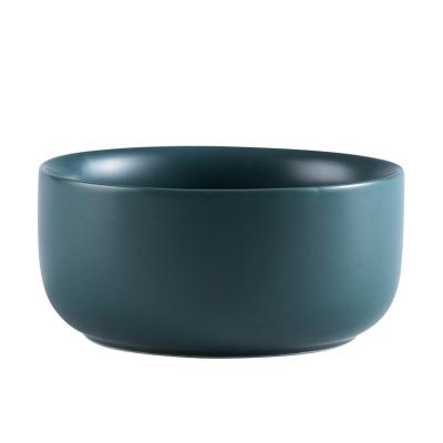 China 6 Inch Simple Nordic Viable Large Kitchen Porcelain Matte Salad Serving Noodle Soup Bowls Ceramic Bowls for sale