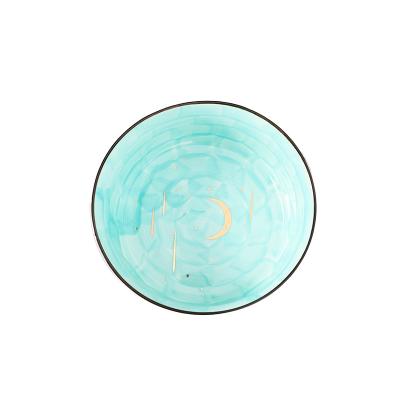 China Viable Nordic Starry Sky 7 Inch Large Ceramic Salad Serving Noodle Soup Bowls Kitchen Porcelain Bowls for sale