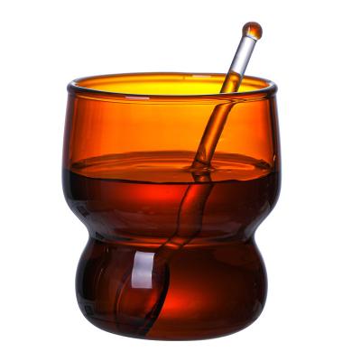 China HY Viable Wholesale Creative Glass Mugs Manufacturers Milk Tea Cup Color With Spoon Home Use Daily Coffee Glass Mugs for sale