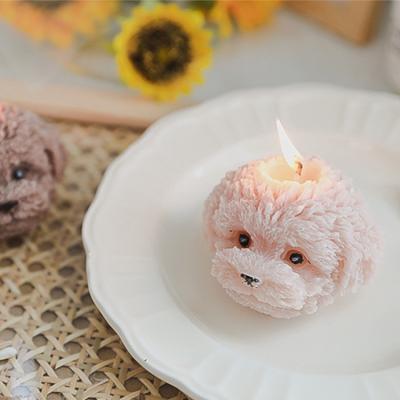 China Art Decor HY Luxury Creative Dog Wax Cute Small Animal Candles Favors Aromatherapy Scented Roman Wax Candle Religious for sale