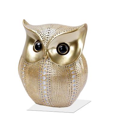 China Nordic Resin Owl Figurines Lovely Animal Statue Wise Europe Carve Crafts For Home Interior Decor Table Decoration Desk Gifts for sale