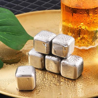 China Food Grade Stainless Steel Ice Pellet Costume Household Beverage Ice Pellet Hotel Beer Drink Whiskey Ice Cube for sale