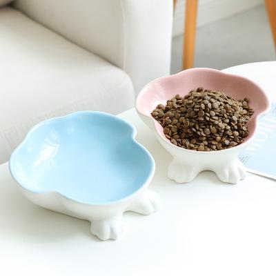 China HY NEW Sustainable Design Ceramic Protective Neck Tall Fish Bowl Raised Slow Feeder Dog Water Bowls Accessories Deluxe for sale