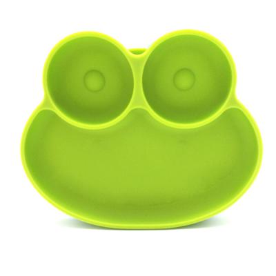 China Eco-Friendly Siliconea Plato Baby Silicone Plate Food Grade Shape Suction Baby Eating Dishes With Place Mat for sale