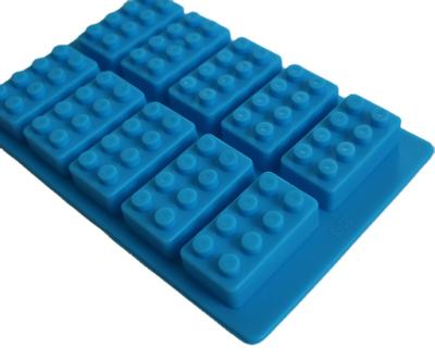 China Disposable Silicone Brick Blocks Diy Chocolate Silicone Mold Ice Cube Shaped Rectangular Cake Mold for sale