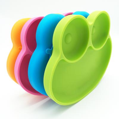 China Traditional variety of colors to choose from baby frog shaped dishes with suction cups for sale