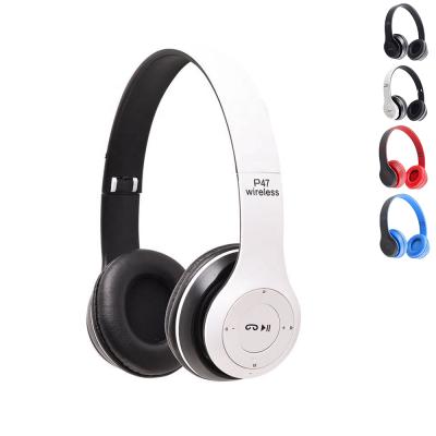 China Blue Tooth P47 5.0 Edr Headset Free Sample Headband HiFi Stereo Handsfree Audifonos Wireless Headphones With Microphone Earpiece for sale