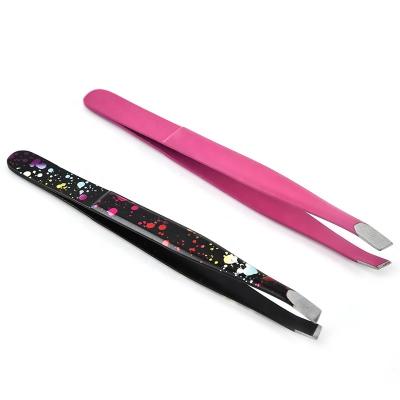 China Hot Makeup Tools Wholesale Stainless Steel Tweezers Eyebrow Clip Trim Brow Tools Eyebrow Tweezers for sale