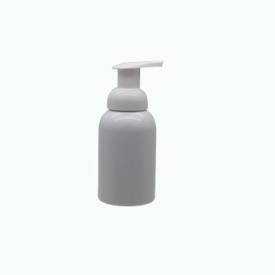 China Cosmetic Factory wholesale PET empty white round plastic pressing pump for foam bottle  250ml forskin care  Facial Cleanser bottles for sale