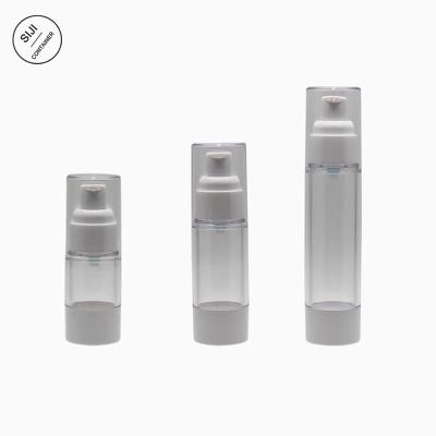 China Cosmetic Factory wholesale 15ml 30ml 50ml  Empty Airless Vacuum Spray Bottle Refillable Liquid Cosmetic Containers for skincare bottle for sale