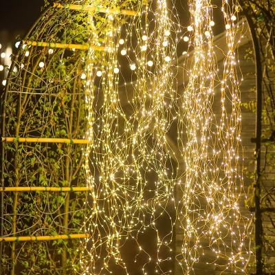 China Copper Wire Lamp Holiday Branches 200led Vines 200led Solar String/Battery Power 2M Solar Falling Light Fairy Light Fairy String Lamp for sale