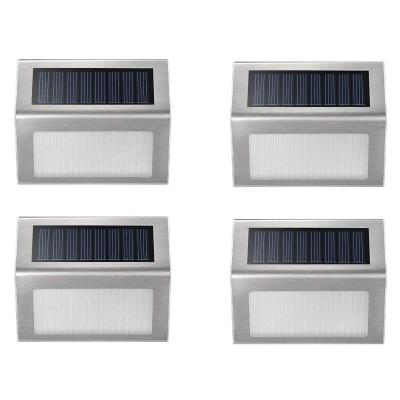 China Garden Outdoor Street Yard Wall Solar Deck Lights Waterproof Solar Wall Light Outside Decorative Lamp for Walkway Post Fence for sale