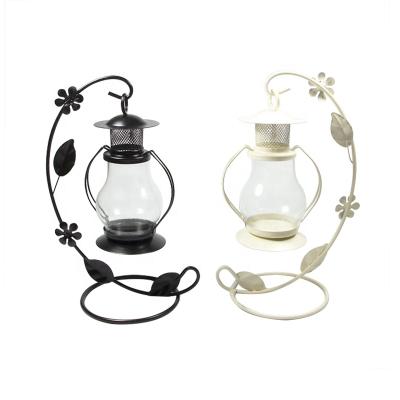 China Home Decoration European Style Glass Candle Holder With Lid Tea Light Candle Holder for sale