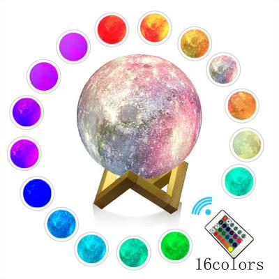 China Light Touch Switch NIL Switch Night Galaxy Lamp 3D Star Moon Remote Control Lamp for sale