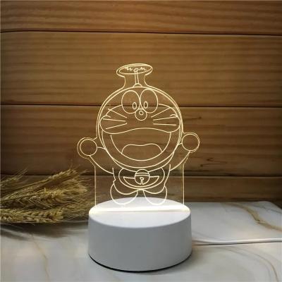 China USB Decoration Light 3D Illusion Lamp Wonder Cartoon Table Lamp Led Night Light for sale