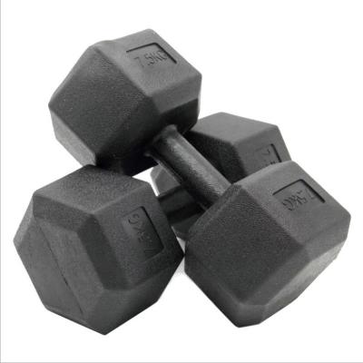 China Durable Wholesale Gym Fitness Home Universal Sports Coated Hex Dumbbell for sale