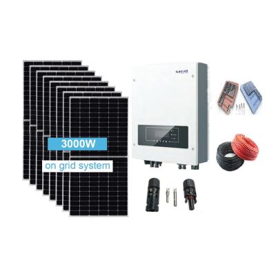 China SUNFUTURE Energy Saving Solar Systems 3000W Price Cheap Solar Power With Longi Solar Panels for sale