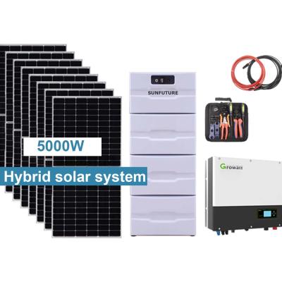 China SUNFUTURE 5000W Energy Saving Hybrid Off-Grid System 480V240V110V Solar Panel Solar Powered Invert Kit for sale