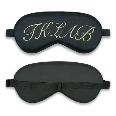 China Wholesale Custom Anti-Puffiness Luxury Sleep Mask Silk Satin Silk Sleep Eye Mask With Embroidered Sleep Mask Factory for sale