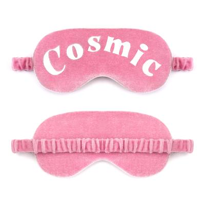 China Custom Wholesale Anti-Puffiness Pink Sleep Mask Sleep Eye Mask With Screen Printing Eye Mask Sleep Volume for sale