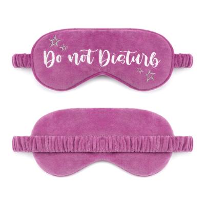 China Custom Wholesale Anti-Puffiness Velvet Sleep Mask Sleep Eye Mask With Embroidered Sleep Eye Mask Manufacturer for sale