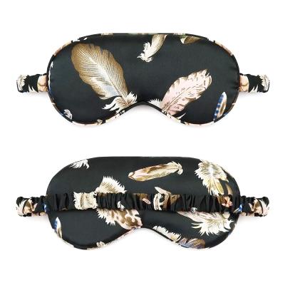 China Wholesale Custom Anti-Puffiness Silk Sleep Mask Sleeping Eye Mask With Digital Printing Silk Eye Mask Manufacturer for sale