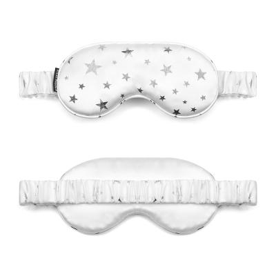 China Wholesale Anti-puffiness Eco-Friendly Sleep Mask Sleep Mask With Screen Printing Silver Star Sleep Mask Custom Silk for sale