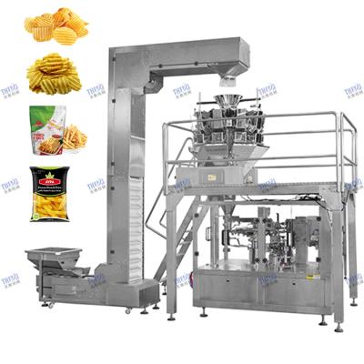 China Chemical Automatic Doypack Multihead Potato Chips Packing Machine for sale