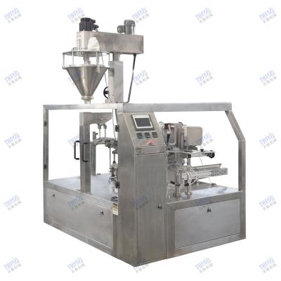 China Automatic doypack chemical powder protein powder coffee premade bag auger filler packing machine for sale