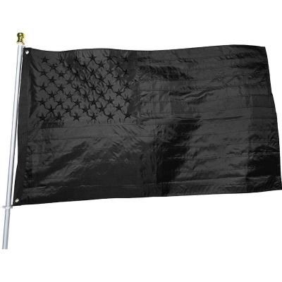 China Black Education Country Flags Embroidery Flags OEM Design Accept Black Embroidery Flags for sale