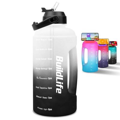 China 2.2L Popular Style Viable Large Capacity New Water Bottle With Straw BPA Free And Leak Proof for sale