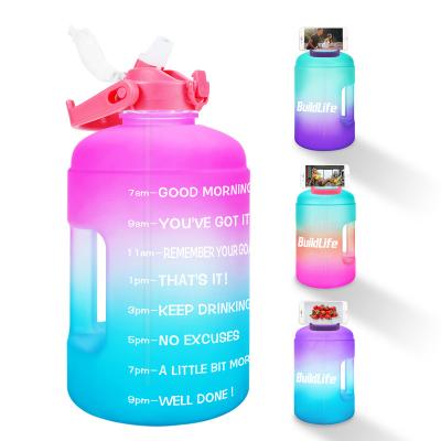 China 128oz Gallon Sustainable Water Bottle with Straw Stay Hydrated - Track your water intake with our convenient bottle for sale