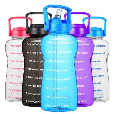 China 2L Tritan Sport Bottle Large Capacity Sustainable Hydrates Easily - Half Gallon Jug Straw And Motivational Messages for sale