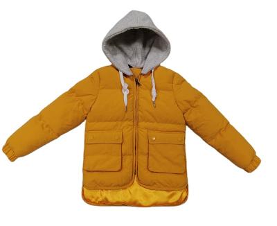 China 4-12 Years Custom Logo Anti-wrinkle Multicolor Kids Winter Jacket With Fleece Hoody for sale