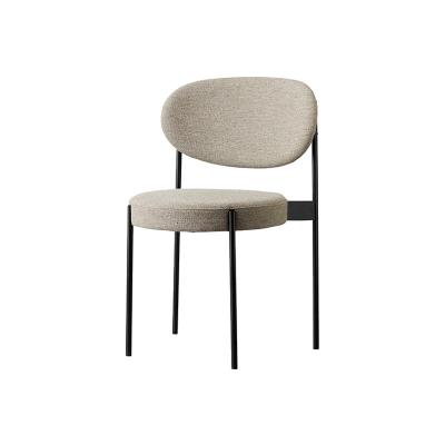 China Minimalist Luxury Leather Upholstered Microfiber Stainless Steel Leg Stackable Modern Dining Chair for sale