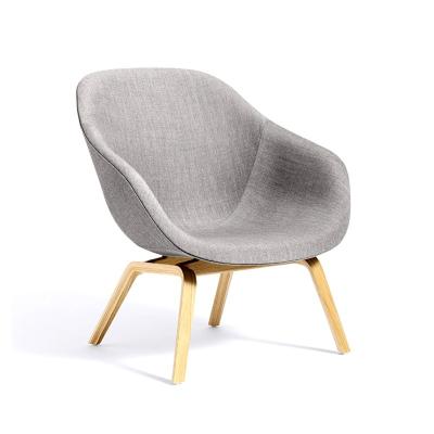 China Hot Sale Minimalist Solidwood Legs Mold PP Foam Frame Fabric Nordic Style Upholstered Modern Lounge Chair for sale