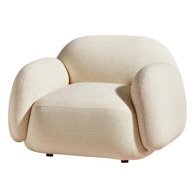 China Cover Fabric Can Change Living Room Bedroom Boucle Fabric Nordic Modern Accent Chair Leisure Lounge Chair Upholstered Sofa Lounge Chair for sale