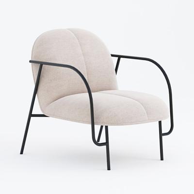 China Fabric Color Can Be Changed Living Room Bedroom Metal Legs Fabric Upholstered One Seater Modern Nordic Lounge Chair Accent Lounge Chair for sale