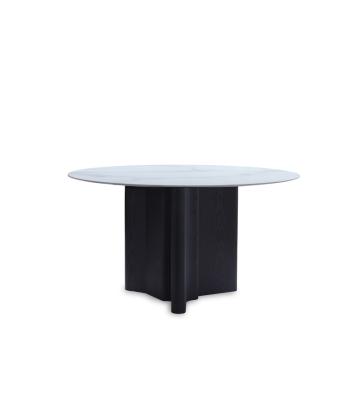 China Table Tops Have Optional Home Rock Top Home Furniture Colors Ash Solidwood Base Marble Sintered Slate Stone Nordic Modern Dining Table for sale