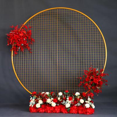 China Popular Stage Ornaments Area Welcome Arrangement Flower Stand Stable Wedding Arch Metal Stands Wedding Backdrops For Outdoor Party Event Ceremony Decor for sale