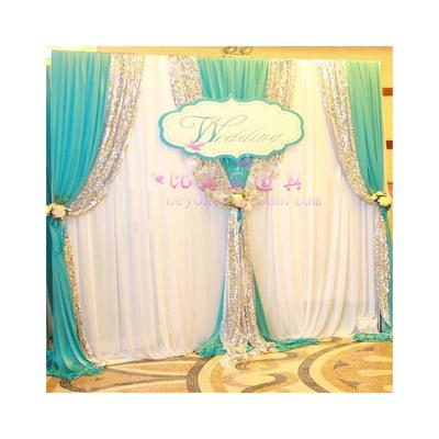 China Wedding party event decoration wholesale price props gauze backdrop bedroom decoration wall background outdoor shooting gauze for sale