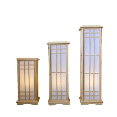 China New wooden chinese wedding props wedding props lighting road guide square column wedding props new chinese road guide layout for sale