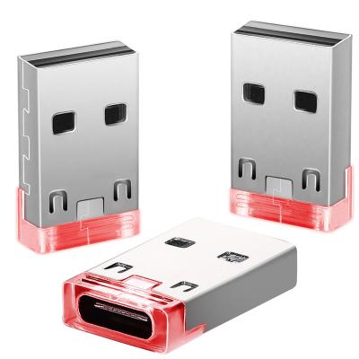 China LAPTOP USB Male To Tpye C Female Adapter With LED Light USB 2.0 for sale