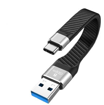 China Short Flat 5Gbps Data 5Gbps Data Type C Cable Patent 3A Design FPC Type C Cable To USB3.0 Cable 3A 137mm For Mobile Phones for sale