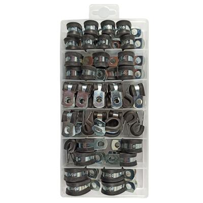 China TC-3061 42 PC Clamp Kit / Black Matching Rubber Black Rubber Hose Clamps for sale