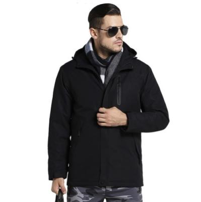 China Custom Men's Coat USB Heated Jacket Softshell Winter Waterproof Workwear Waterproof Electrically Windproof With Hood for sale