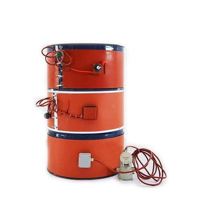 China High Power 55Gallon 200L Oil Drum Heater Jacket Silicone Rubber Thermostat 125X1740X1.5MM 220V 1000W Electric Drum Heater With Knob for sale