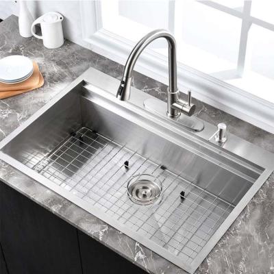 China Stainless Steel Single Sink Faucet Bowl Handmade Kitchen Sink Without Basin for sale