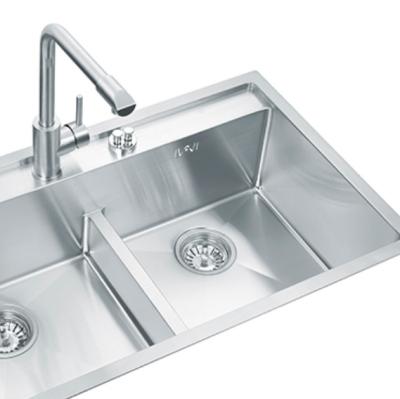 China Without Faucet Small Double Kitchen Sink 304 Stainless Steel Kitchen Sink for sale