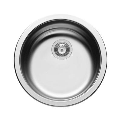 China Without Bowl 304 Stainless Steel Kitchen Sink Round Wash Basins Hand Faucet for sale